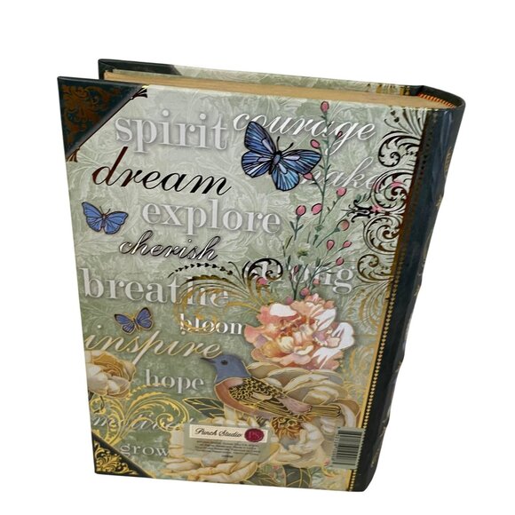 Inspirational Hardcover Journal With Floral & Butterfly Design Gold Accents Line - Picture 9 of 16